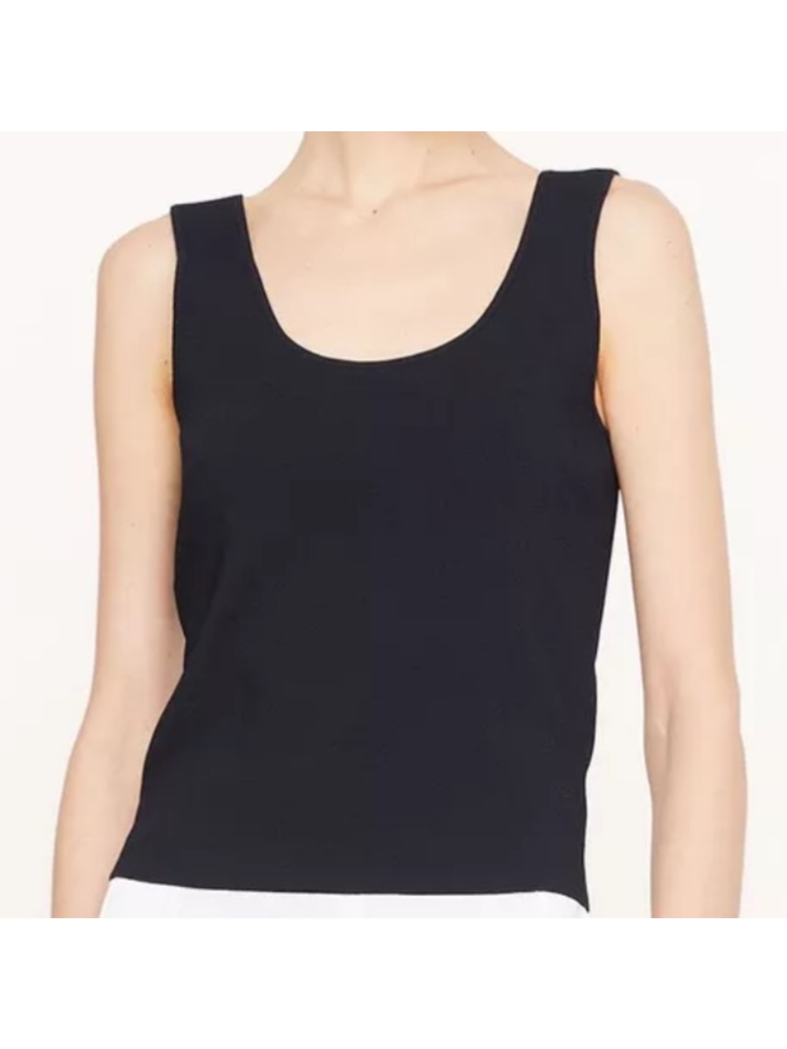 Vince Scoop Neck Tank Top - Black Size Xl